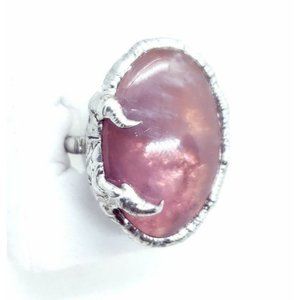 Amethyst Crystal Ring Handmade